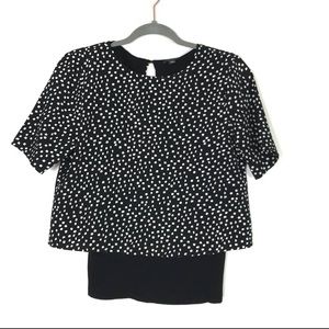 ANN TAYLOR layered blouse size large